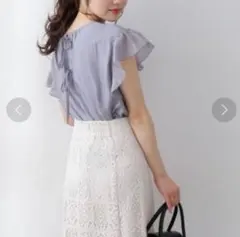 PROPORTION BODY DRESSING ダブルリボンシアーブラウス Mのサムネイル