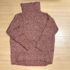 スタジオクリップ　Lサイズ タートルネックセーター 赤系