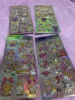 Shining ホログラムシール 4シートセット　ボンボンドロップ風