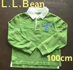 L.L.Bean 長袖 ポロシャツ サイズ6 緑 100㎝ぐらい　ラガーシャツ