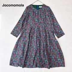 綺麗✨️ホコモモラ 『じょおうととり プリントワンピース』花柄 Vネック フレアのサムネイル