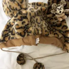 ミニーマウス ヒョウ柄ファンキャップ