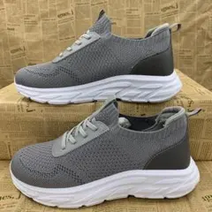 新品★メンズ★25.0cm★厚底スリッポン 軽量ダッドスニーカー 灰色 2738