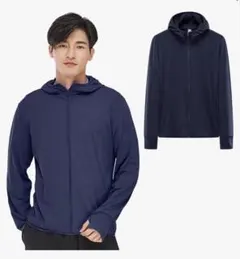 ラッシュガード メンズ　薄手 長袖 パーカー 軽量 涼しい 冷感 トップス