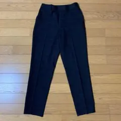 ユニクロEZYイージーアンクルパンツ　ウィンドウペン　ネイビー　S