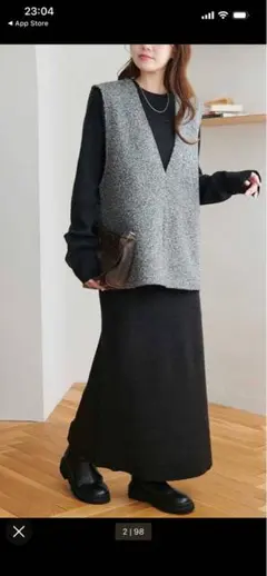 ノースリーブベスト付マルチウェイセットアップ！黒F！新品！大人気完売！