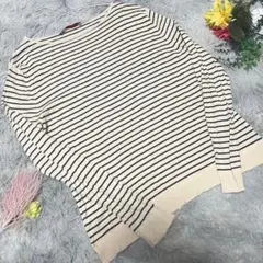 ZARA ボーダー長袖カットソー　プルオーバー　(S)のサムネイル