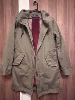 フレッドペリー　ライナー付きモッズコート ユニオンジャック柄 カーキ