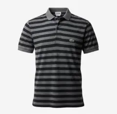 IZOD LACOSTE ポロシャツ ボーダー グレー ブラック