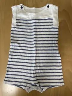 ストライプロンパース 12m