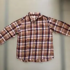 TOMORROWLAND ツイルチェック ホリゾンタルカラーシャツ L