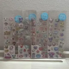 サンリオ ぷっくりキラキラシール 4枚セット