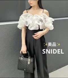 ✨美品✨SNIDEL　フリルオールインワン　結婚式　パーティー　スナイデルのサムネイル