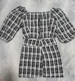 ブラック・ホワイトチェック セットアップ