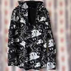 galaxxxy men's？ ladies'？ 幽霊模様 フード付きパーカー