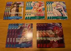 ワンピースカード　バギー、シャンクス、ミホーク、しらほし、キャロットの5種セット