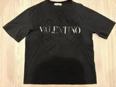 VALENTINO ヴァレンティノ レース ロゴ 半袖 Tシャツ ブラック Lのサムネイル