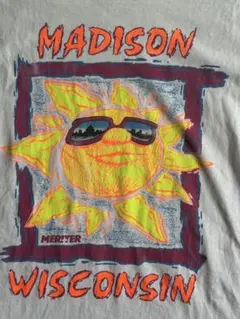 90s GILDAN 蛍光 プリントT MADISON Wisconsin XLのサムネイル
