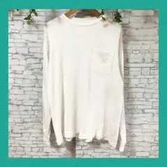 AMERICAN HOLIC◆ 白 ロンT（M) カットソー　無地　シンプル