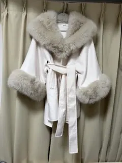 SNIDEL ホワイトファーケープコート