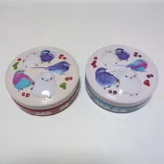 KALDI　シマエナガとムシクイ柄　空缶のみ