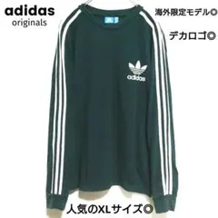 美品　アディダス　オリジナルス　デカロゴ　リンガー　ロング　Tシャツ