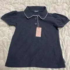 新品未使用タグ付き COMME CA ISM ブラック ポロシャツ 120A
