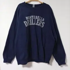 GILDAN ギルダン スウェット L ネイビー カレッジロゴ USA古着