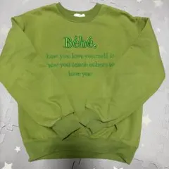 カラーロゴ刺繍スウェットトレーナー