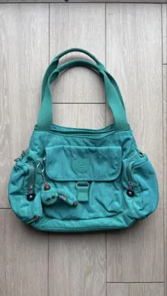 Kipling トートバッグ グリーン モンキーチャーム付きのサムネイル