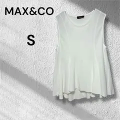 マックスアンドコー　ノースリーブ　シフォン　フレアブラウス