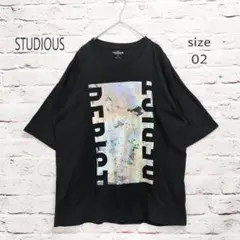 【日本製】ステュディオス STUDIOUS グラフィック プリントTシャツ