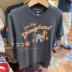 香港ディズニーランド　トイストーリー5　黒　ウッディとバズ 　Tシャツ