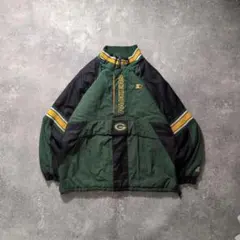 90s〜00sリーボックReebok × Jets刺繍ロゴ切替ナイロンジャケット