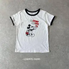 LOWRYS FARM/半袖Tシャツ/M/白/ミッキー/ディズニー/カジュアル