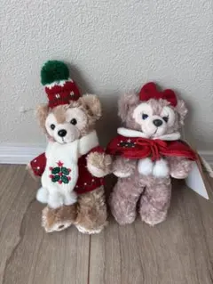 ダッフィー シェリーメイ ぬいぐるみバッジ クリスマス