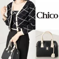 Chico 2way ロゴ エンブレム デザイン ショルダーバッグ ハンドバッグ
