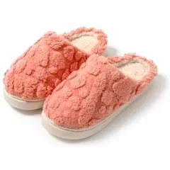 スリッパ ルームシューズ もこもこ　かわいい　滑り止め ピンク　フリーサイズ