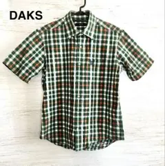 DAKS チェック柄 半袖シャツ
