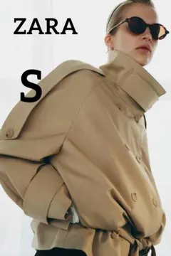ZARA ショート丈ハイネックトレンチコート　Sサイズ