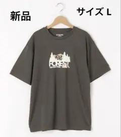 CAPTAIN STAG 吸汗速乾ロゴTシャツ Lサイズ【新品未使用】カーキ色