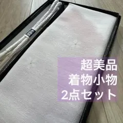 超美品　正絹　帯揚げ　帯締め　2点セット　着物　小物　春色　桜柄　藤色　淡紅藤