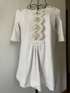 Lourmarin メルローズクレール　ロングカットソー　カットワーク刺繍のサムネイル