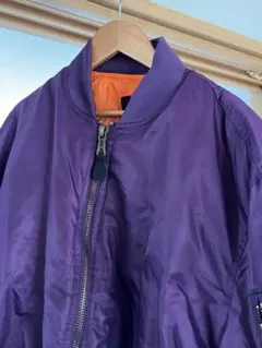 DFL fashion パープル MA-1ジャケット XXL オーバーサイズ