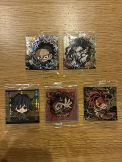 鬼滅の刃　ディフォルメシールウエハース　5枚セット