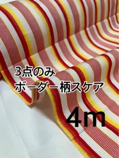 4m 3点のみ　ボーダースケア　ハギレ　生地