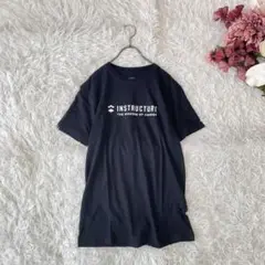 ●英字プリントTシャツ（S レギュラーフィット）黒　マレーシア製コットン100%