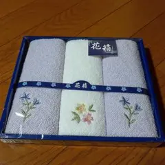 花柄刺繍プチタオルセット 3枚入り