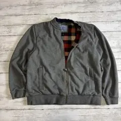 LL Bean 中綿ジャケット グレー チェック裏地 L REG メンズ古着