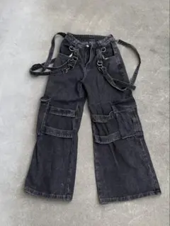 ERAR】3wayルーズシルエットハイギミックサスペンダーカーゴデニム